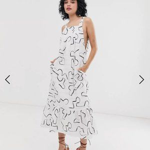 ASOS DESIGN pephem midi sundress - contemporary print - like new